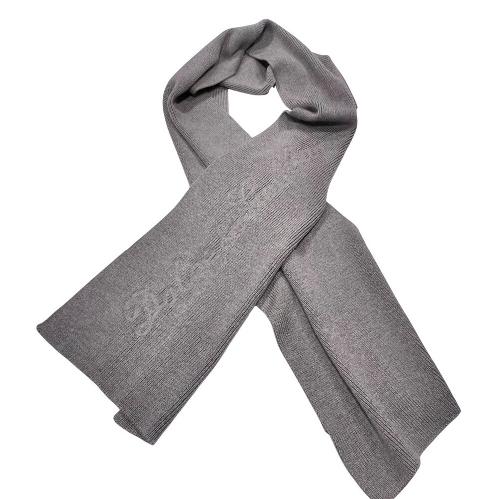Dolce & Gabbana Gray Knit Scarf Unisex